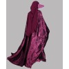 Metallic 3Pc Set Abaya- Magenta