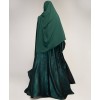 Metallic 3Pc Set Abaya- Emarald