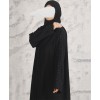 Button 3 Pc Set Abaya - Black