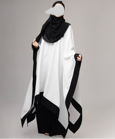 Duha 4 Pc Set Abaya - White