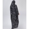 Marble 4 Pc Set Abaya - Black White