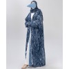 Marble 4 Pc Set Abaya - Deep Sea