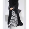 Strip 4 Pc Set Abaya - Black