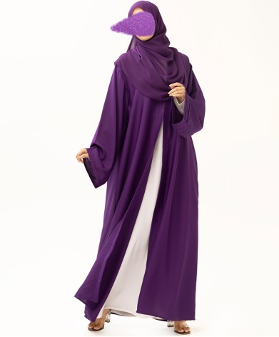 Orchid 4 Pc Set Abaya-Purple