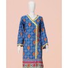 Blue Web Lawn Printed 1Pc Stitched Kurti