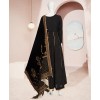 Mahrani Velvet Shawl 2Pc Stitched Suit- Black