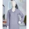 Surmaie Velvet 3Pc Stitched Suit- Grey