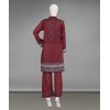 2 Piece Stitched Suit -Maroon