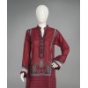 2 Piece Stitched Suite-Maroon