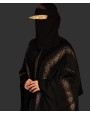 Bisht 4 Pc Set Abaya - Gold Flow