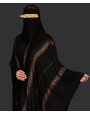 Bisht 4 Pc Set Abaya - Gold Flow
