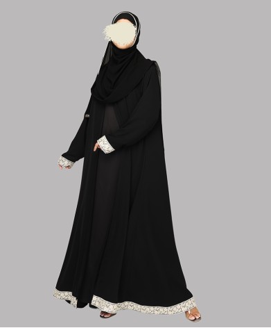 Abaya 4 Pc Set - Black