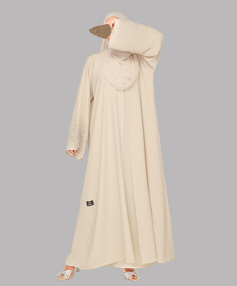 Abaya 4 Pc Set - Cream
