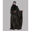 Abaya 4 Pc Set - Foiled Black