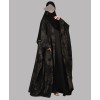 Abaya 4 Pc Set - Foiled Black
