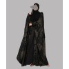 Abaya 4 Pc Set - Foiled Black
