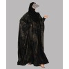 Abaya 4 Pc Set - Foiled Black