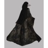 Abaya 4 Pc Set - Foiled Black