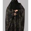 Abaya 4 Pc Set - Foiled Black