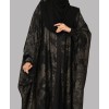 Abaya 4 Pc Set - Foiled Black