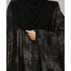 Abaya 4 Pc Set - Foiled Black