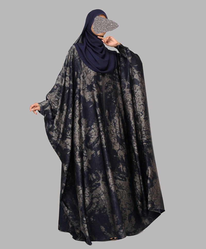Abaya 4 Pc Set - Foiled Blue