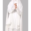 Khimar Lace Abaya - White