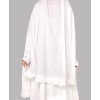 Khimar Lace Abaya - White
