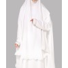 Khimar Lace Abaya - White