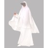 Khimar Lace Abaya - White