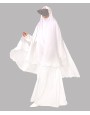 Khimar Lace Abaya - White