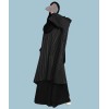 Mono Strip Abaya - Black
