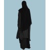 Mono Strip Abaya - Black