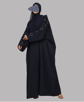 Abaya 3 Pc Set - Navy Blue