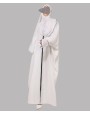 White PP 4 Pc Set Abaya