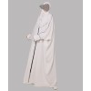 White PP 4 Pc Set Abaya
