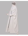 White PP 4 Pc Set Abaya