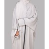 White PP 4 Pc Set Abaya