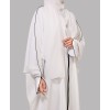 White PP 4 Pc Set Abaya