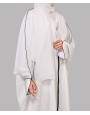 White PP 4 Pc Set Abaya