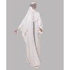 White PP 4 Pc Set Abaya