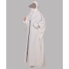White PP 4 Pc Set Abaya