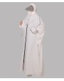 White PP 4 Pc Set Abaya