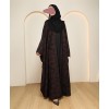 Leaf Abaya - Berry
