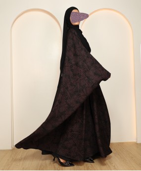 Leaf Abaya - Berry