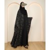 Leaf Abaya - Silver Grey