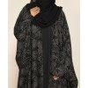 Leaf Abaya - Silver Grey