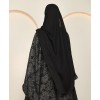 Leaf Abaya - Silver Grey