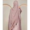 Metallic 3 Pc Set Abaya - Rose