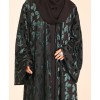 Velvety Leaf Abaya - Green